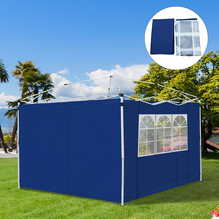 Outsunny 3m Gazebo Exchangeable Side Panel Panels W/ Window-Blue