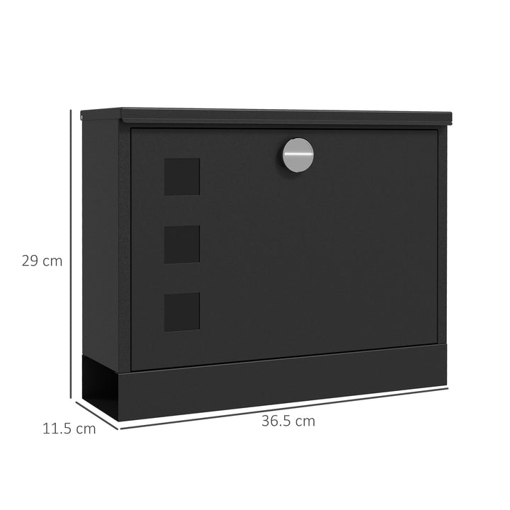 Wall Mounted Letterbox, Weatherproof Post Box with 2 Keys