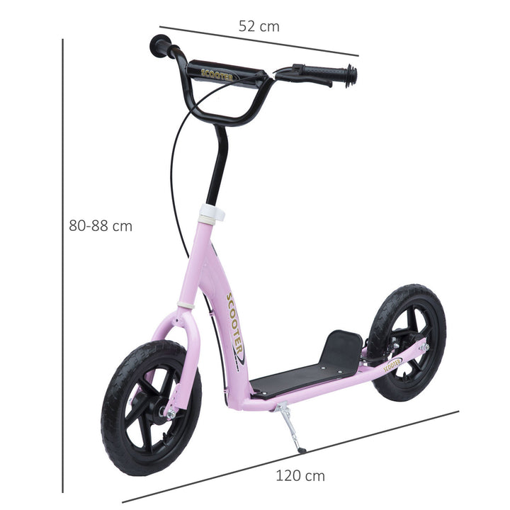 Teen Push Scooter Kids Children Stunt Scooter Bike Bicycle Ride On 12" EVA Tyres, Pink