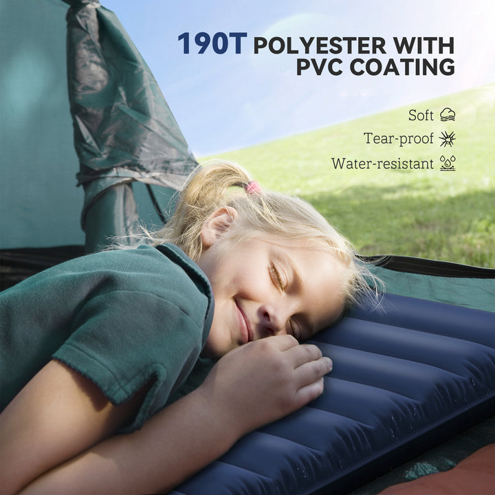 PVC Self-Inflating 2/3Person Camping Sleeping Mattress Green