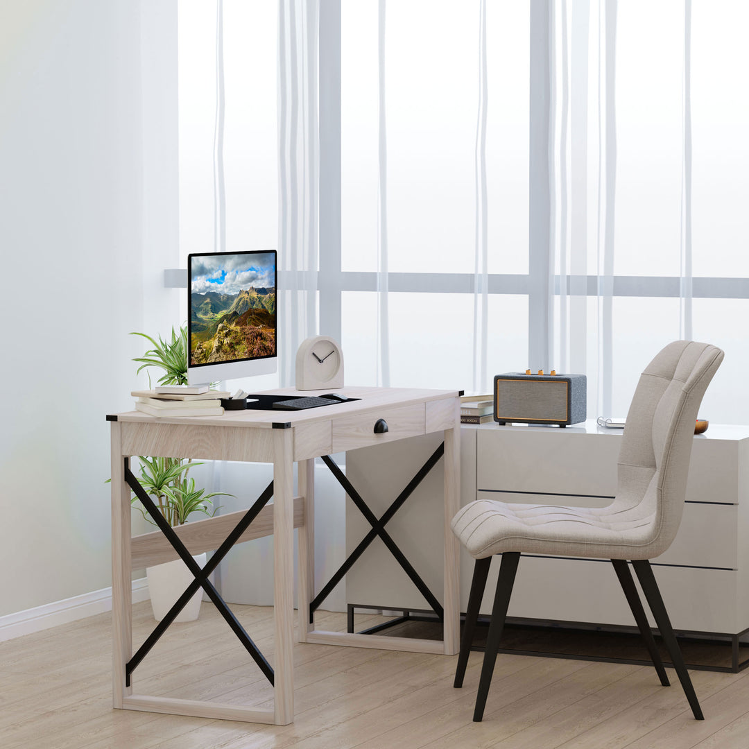 Computer Desk Writing Table with Drawer Home Office Workstation Large Tabletop 112Lx51Wx76Hcm