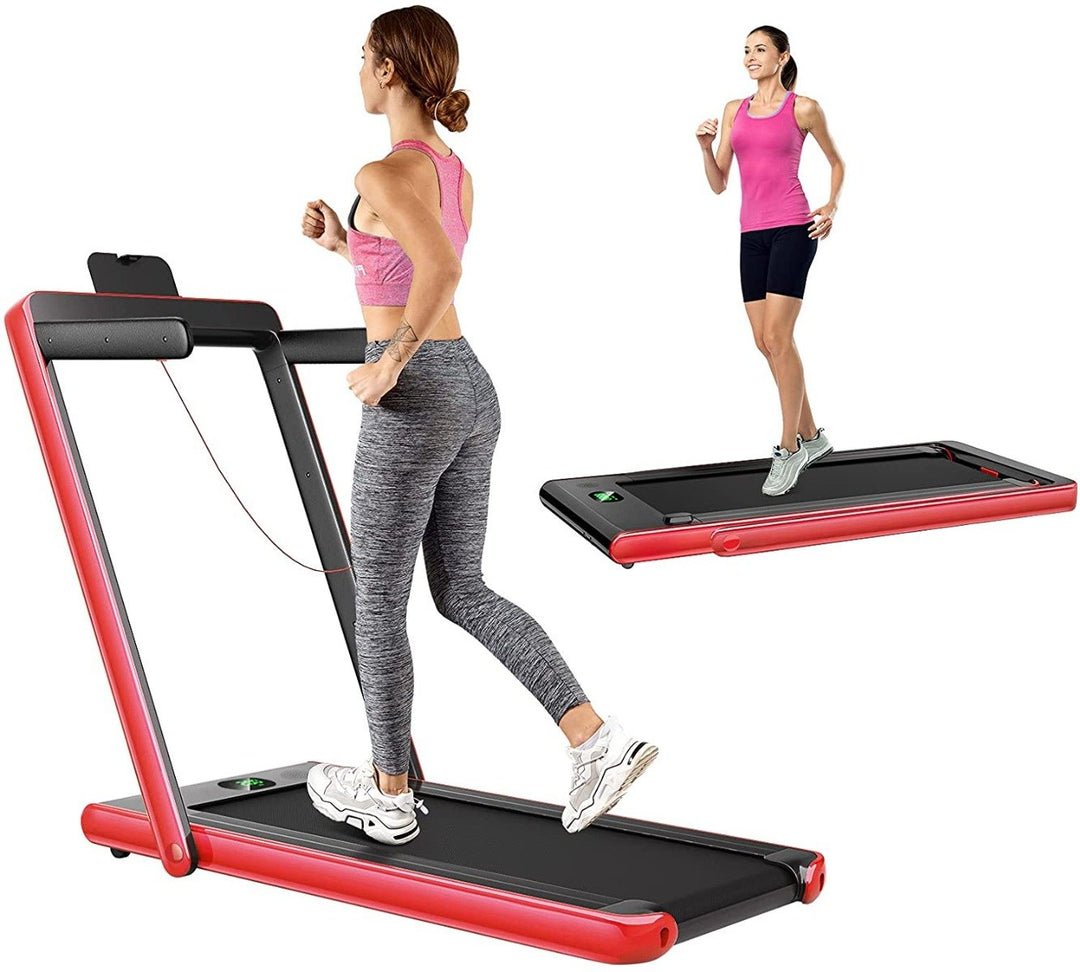 Folding Bluetooth Electric Treadmill-Red