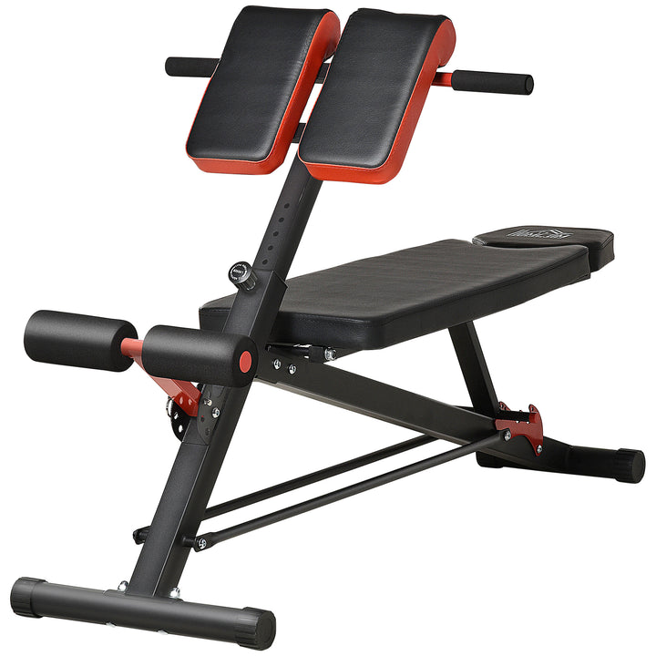 HOMCOM Multifunctional Hyper Dumbbell Bench Indoor Fitness Machine Weights Work Out Ab Sit Up Decline Flat Sit up