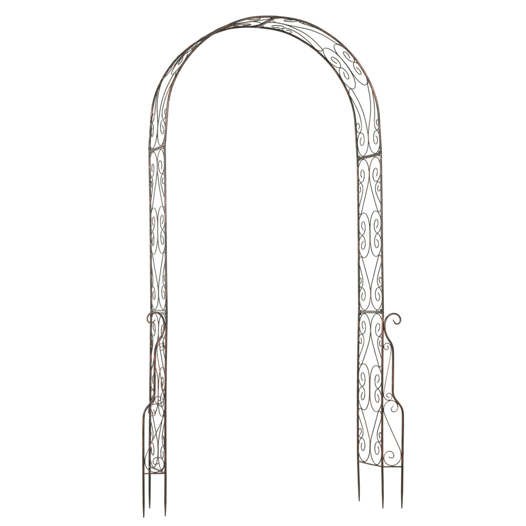 Metal Decorative Garden Rose Arch Arbour Trellis for Climbing Plants Support Archway Wedding Gate 120L x 30W x 226H (cm)