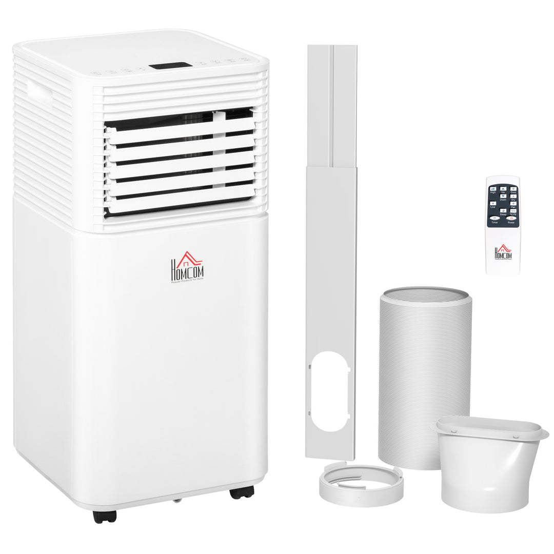 9000 BTU 4-In-1 Compact Portable Mobile Air Conditioner Unit Cooling Dehumidifying Ventilating w/ Fan Remote LED 24Hr Timer Auto Shut-Down