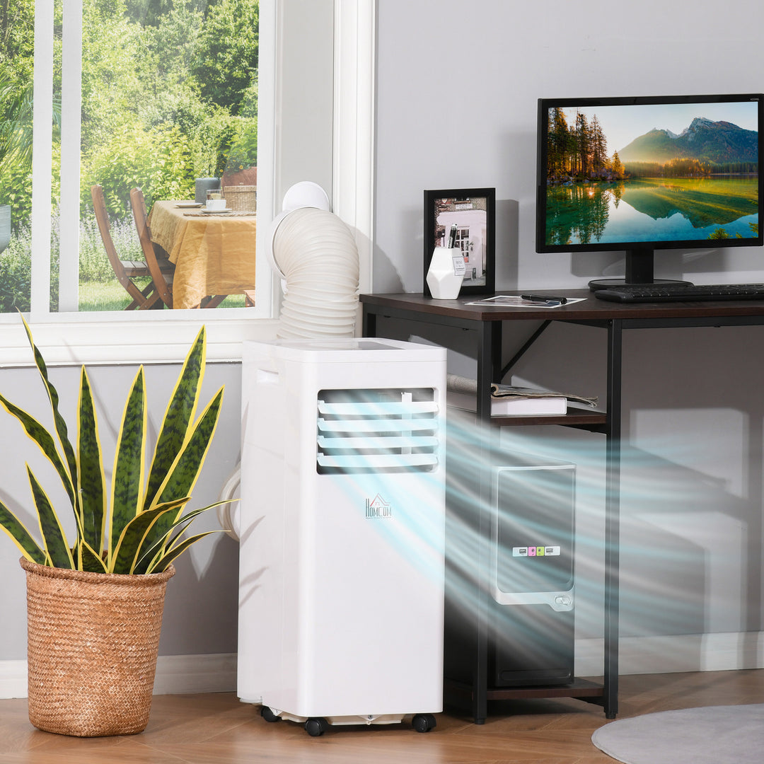 Mobile Air Conditioner White W/ Remote Control Cooling Dehumidifying Ventilating - 765W