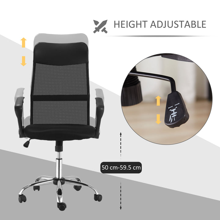 Ergonomic Office Chair Mesh Chair with Adjustable Height Tilt Function Black