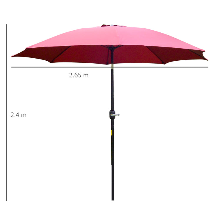 Umbrella Parasol 2.6m -Red