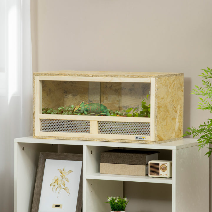 Terrarium Vivarium, Climbing Pet Containers, Reptile Habitat with Sliding Doors, Breathable Mesh, Easy to Install, for Lizards