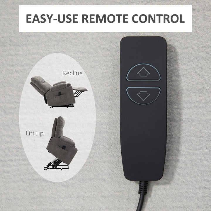 Electric Riser and Recliner Chair for Elderly, Power Lift Recliner Chair with Remote Control, Grey