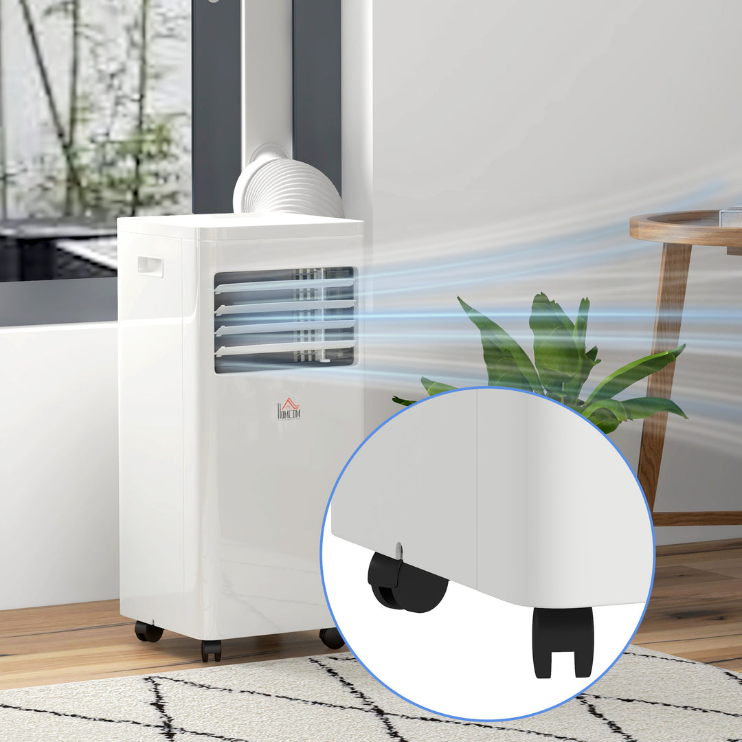 Mobile Air Conditioner White W/ Remote Control Cooling Dehumidifying Ventilating - 650W