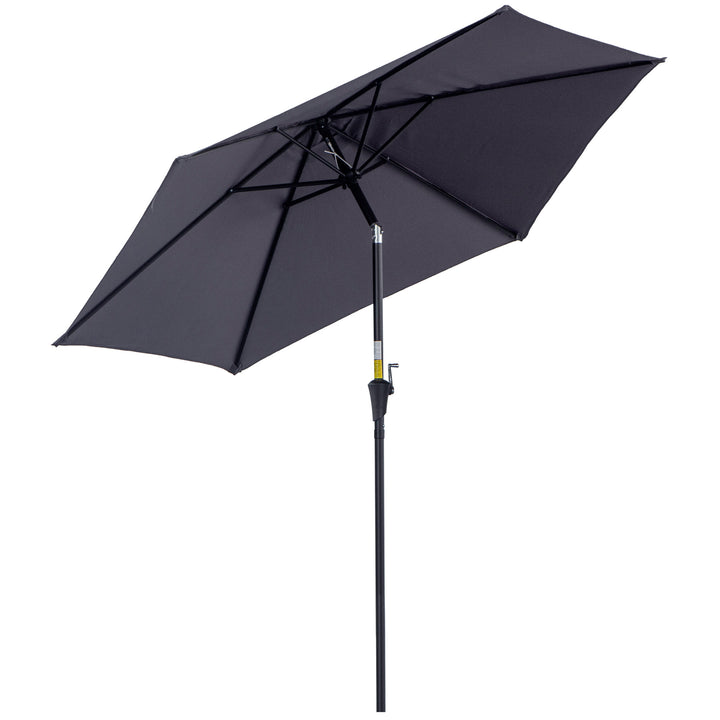 2.7 m Patio Umbrella, Aluminum Frame-Grey