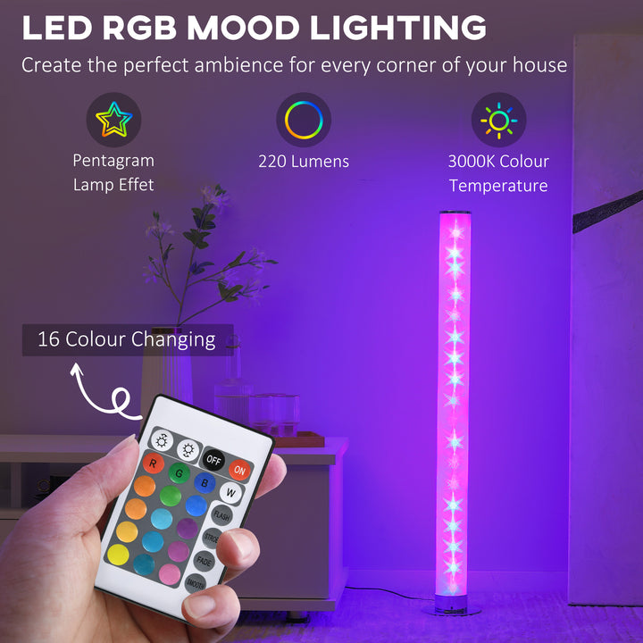 RGB Floor Lamps, Dimmable Corner Lamp with Remote Control & 16 Colours Effects, LED Modern Mood Lighting for Living Room Bedroom Gaming Room