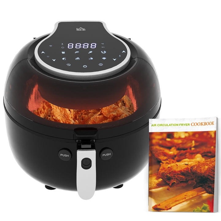 HOMCOM 7L Digital Air Fryer Oven with Air Fry, Roast, Broil, Bake, Dehydrate, 7 Presets, Rapid Air Circulation, 60-Minute Timer and Non-stick Basket