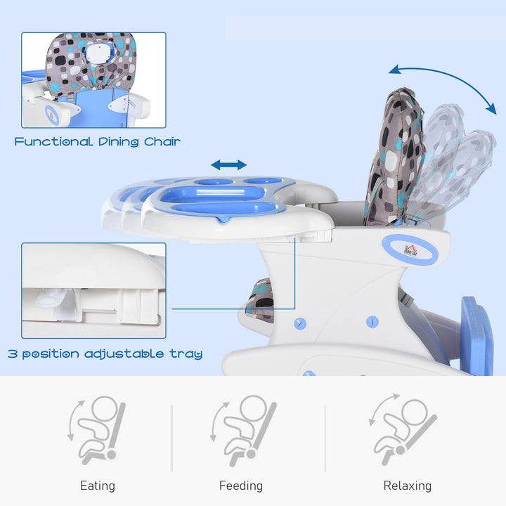 HDPE 3-in-1 Baby Booster High Chair Blue