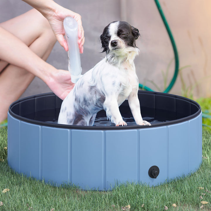 Pet Swimming Pool, Non-Slip and Foldable-Blue