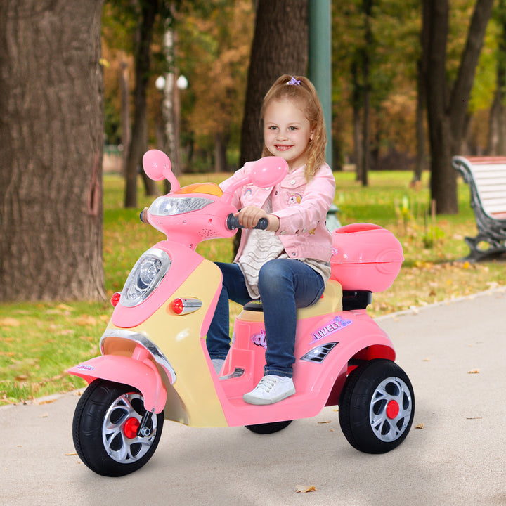 Toy Motorbike Plastic Music Playing Electric Ride-On Motorbike w/ Lights Pink