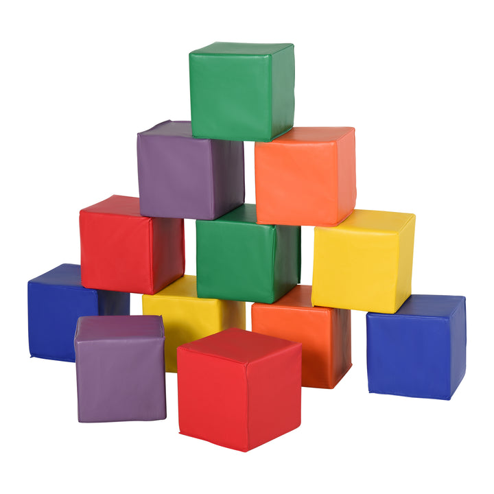 Kids 12-Piece PU Soft Stacking Blocks Multi-Colour