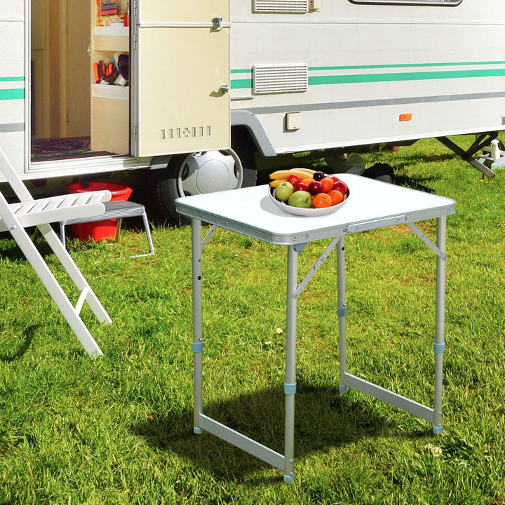 Garden Outdoor Camping Table Portable Folding Picnic Table-Silver