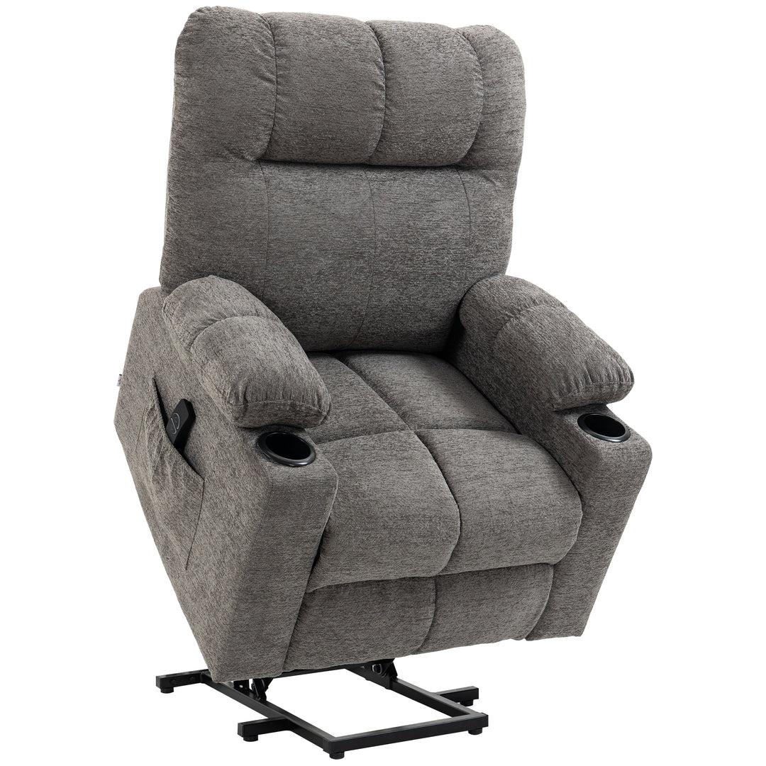 Electric Riser and Recliner Chair for Elderly, Power Lift Recliner Chair with Remote Control, Grey