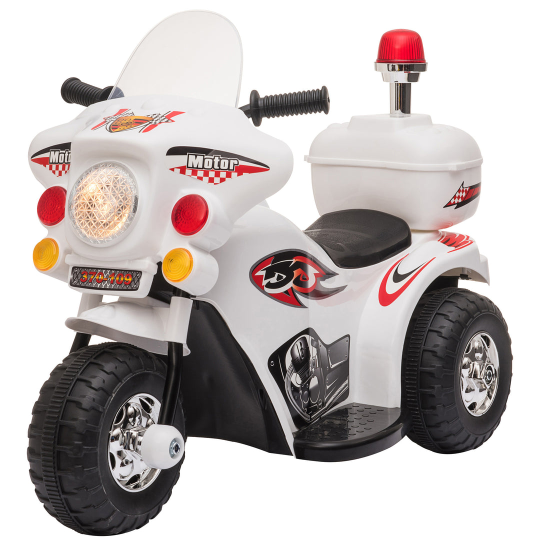 Toddlers Electric PP Motorcycle Ride On Trike White