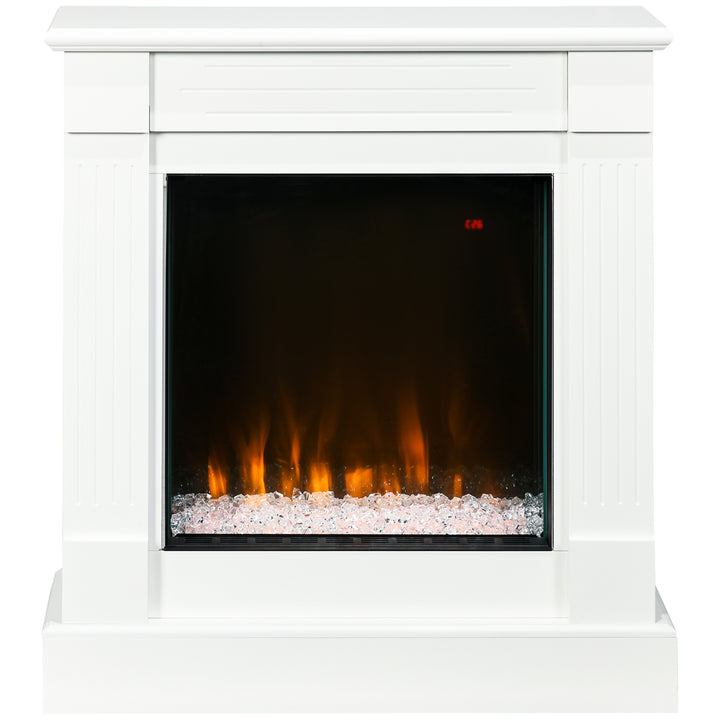 Electric Fireplace w/ Remote Control, Timer- White