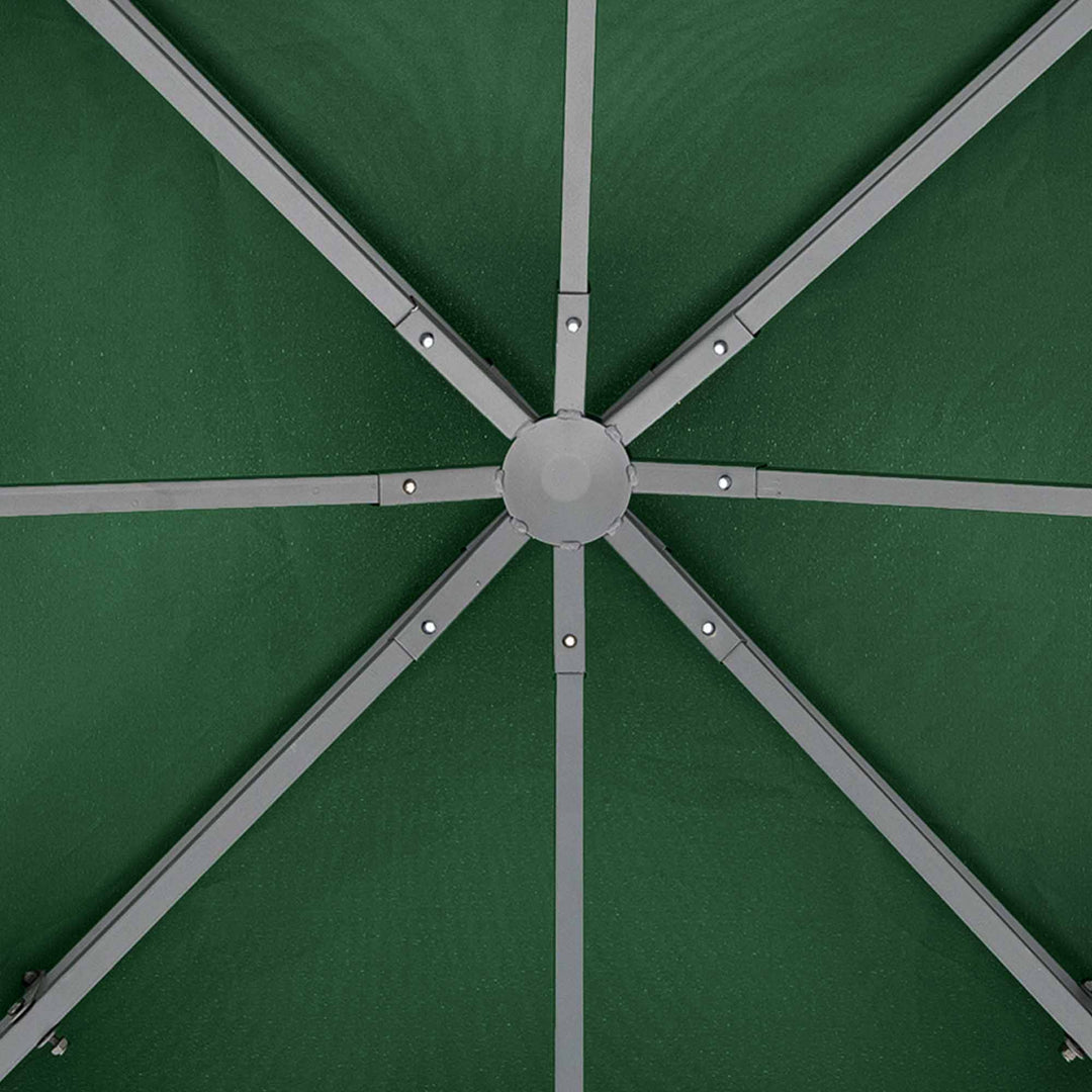 3 x 3 m Gazebo Top Cover Double Tier Canopy Replacement Pavilion Roof Dark Green