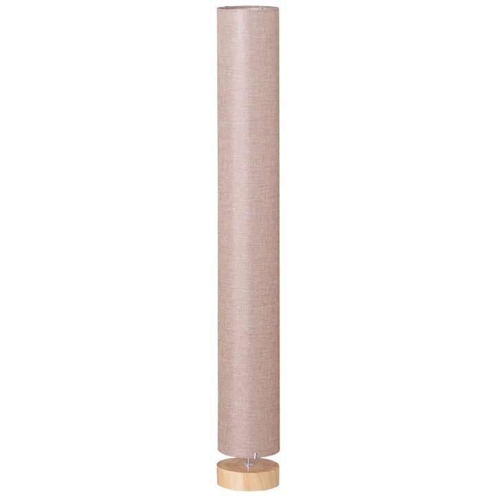 47-Inch Modern Wooden Floor Lamp for Bedroom, Study or Living Space with Fabric Linen Shade (Beige)  120 CM