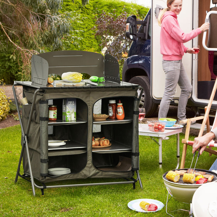 Camping Cupboard Foldable Camping Kitchen Storage Unit