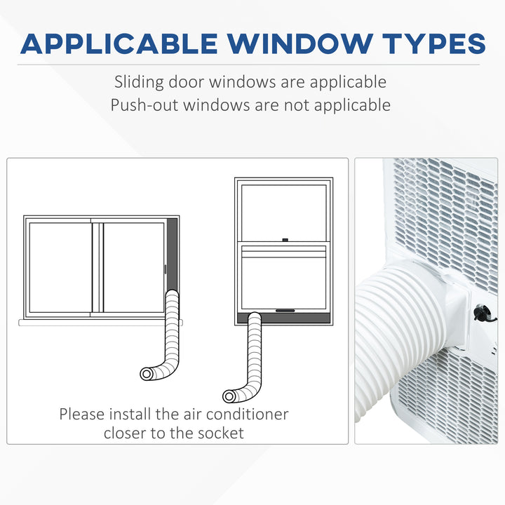 10000 BTU Mobile Portable Air Conditioner Cooling Dehumidifying Unit with remote, White