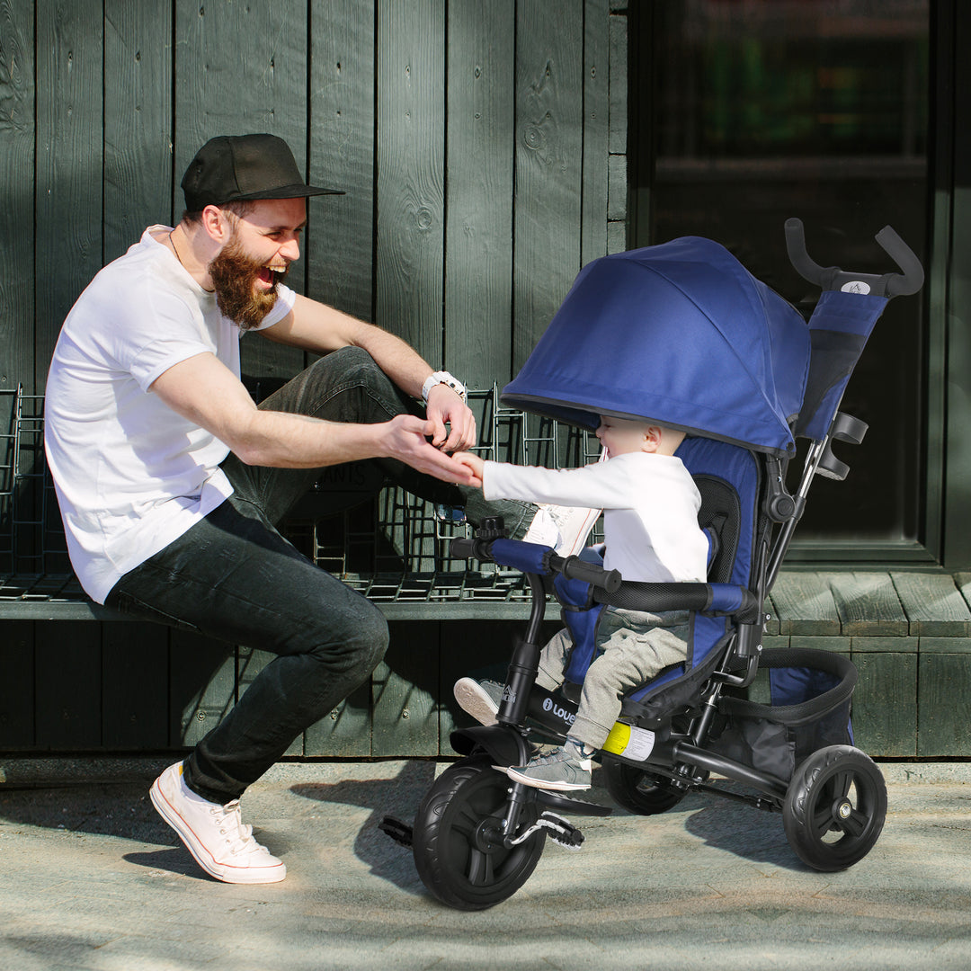 Kids Trike Push Bike with Handle for 1-5 Years, Blue