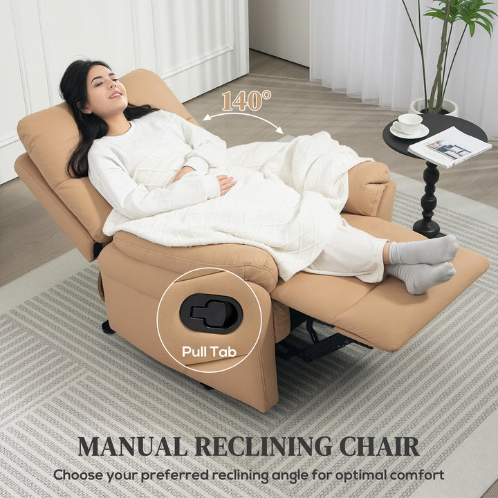 140° Manual Reclining Armchair with Footrest