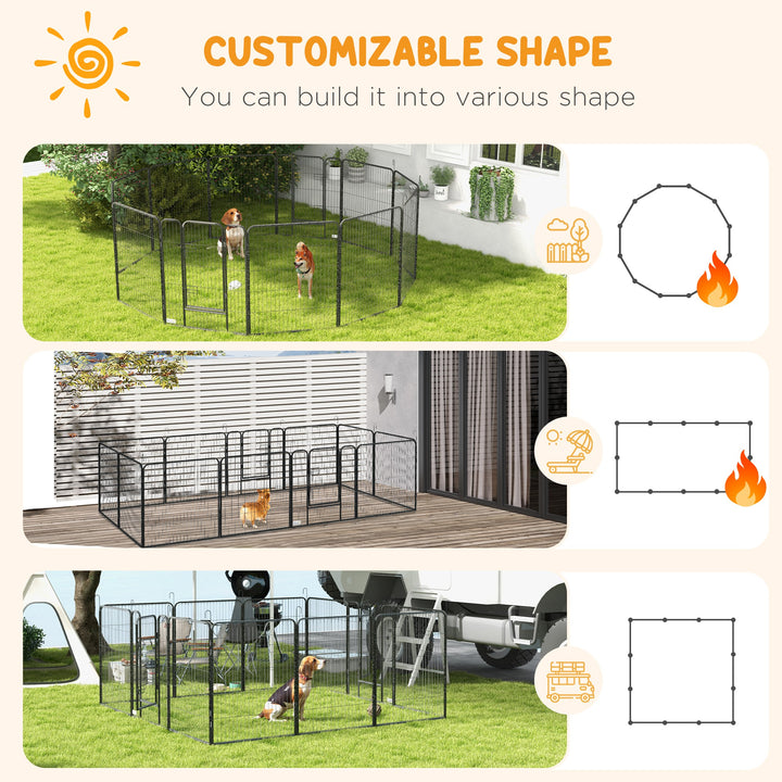 Heavy Duty Puppy Play Pen, 12 Panels Pet Exercise Pet, Pet Playpen for Small, Medium and Large Dogs