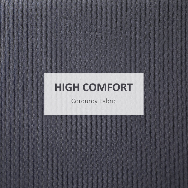 Modern Storage Ottoman with Removable Lid, Fabric Storage Stool, Foot Stool, Dressing Table Stool, Set of 2, Grey