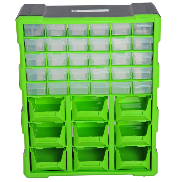 39 Drawer Storage Cabinets, 38Lx16Dx47.5H cm, Plastic-Green