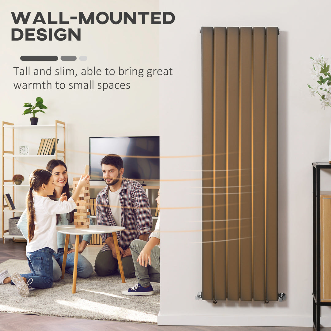 46 x 160cm Space Heater, Water-filled Heater for Home, Horizontal Designer Radiators, Quick Warm up, Living room, Study, Bathrooms, Grey