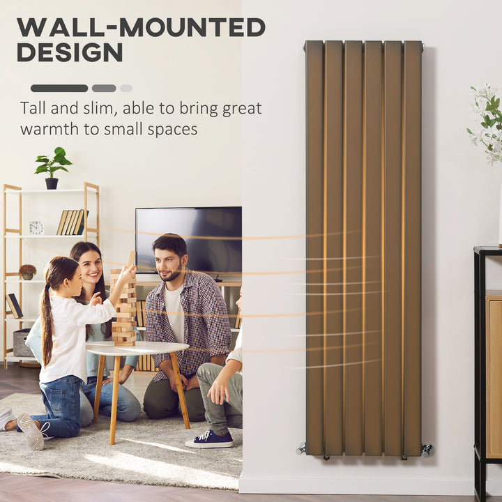 46 x 160cm Space Heater, Water-filled Heater for Home, Horizontal Designer Radiators, Quick Warm up, Living room, Study, Bathrooms, Grey
