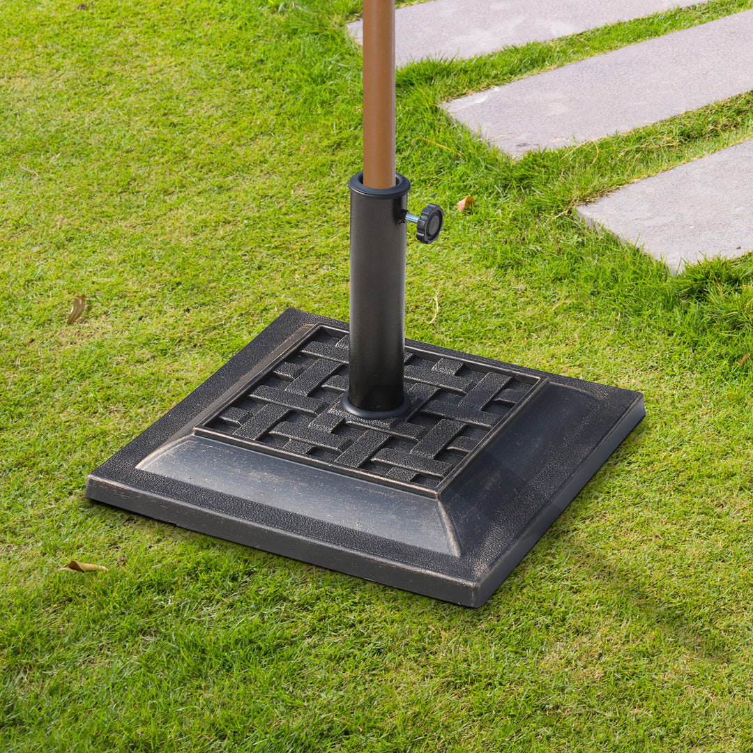 44 cm Square Garden Parasol Stand-Bronze Resin