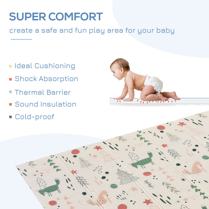 Foldable Kids Foam Mat Reversible Educational XPE Floor Mat Crawling Toddler Playmat Portable Picnic Carpet Exercise Workout Mat