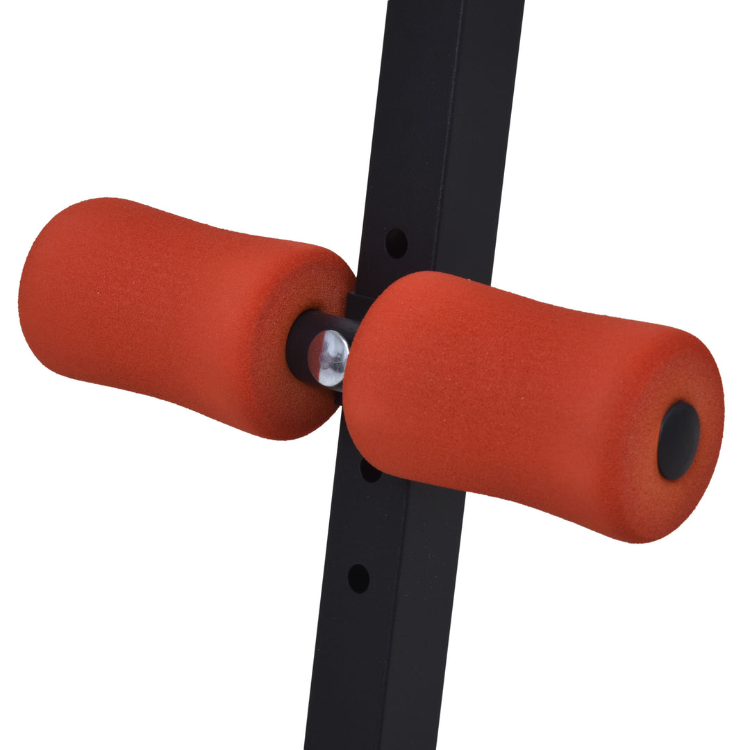Multifunctional Sit Up Bench Foldable Exercise Weight Bench w/ Elastic Rope