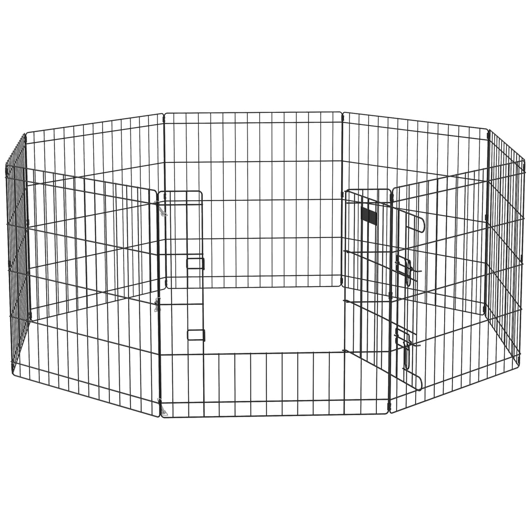 Dog Playpen Metal Crate Pet Cage, Run Indoor and Outdoor