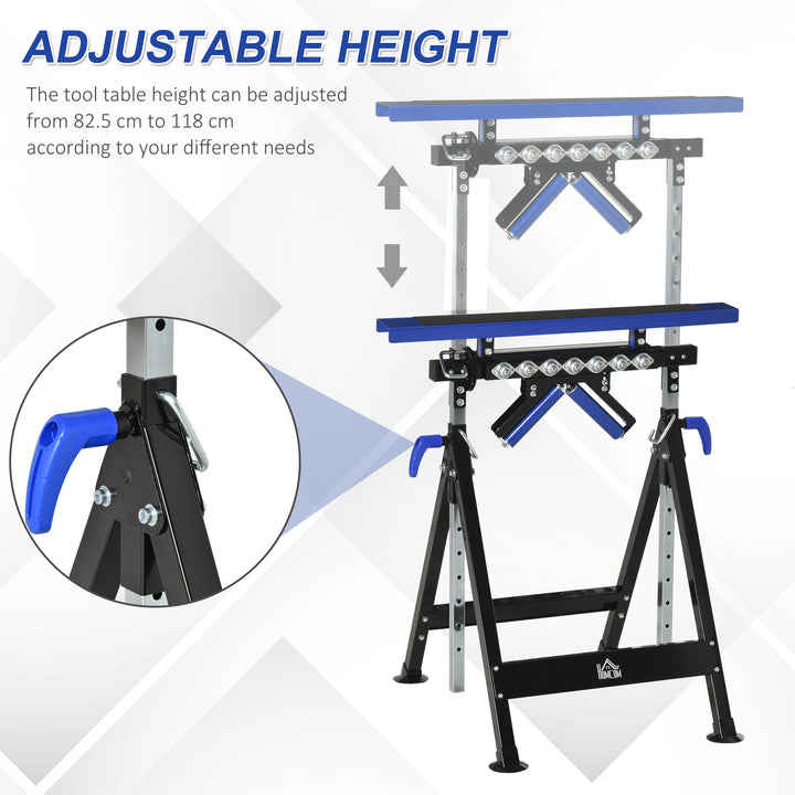 Multi-Function 4 in 1 Workbench Work Table, Ball Support Stand and Roller Trestle