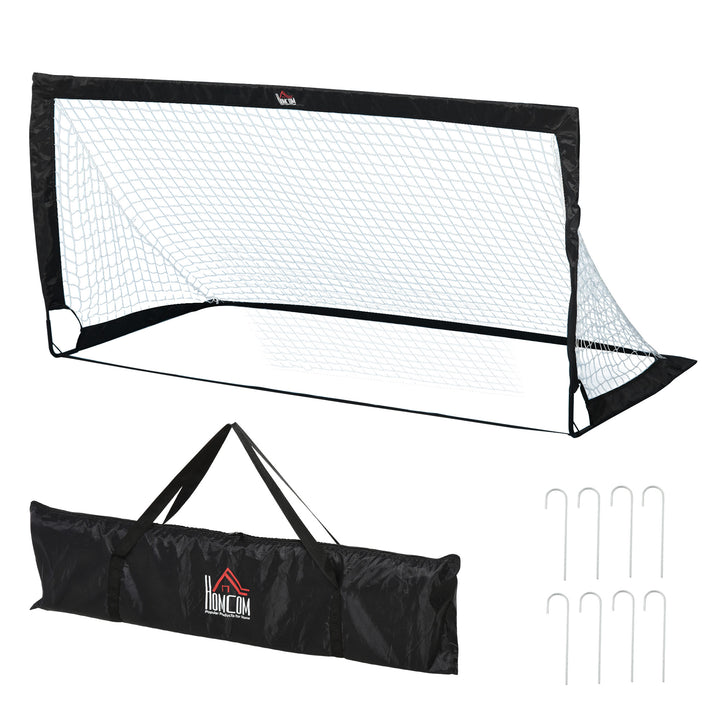 Steel Frame Weather Resistant Football Goal Sports Black