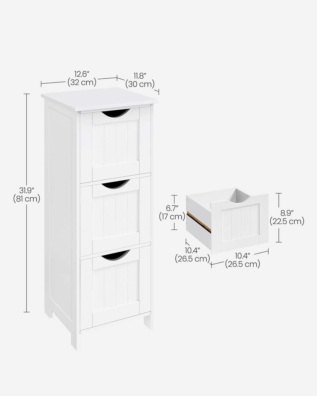 3 Drawers Floor Cabinet