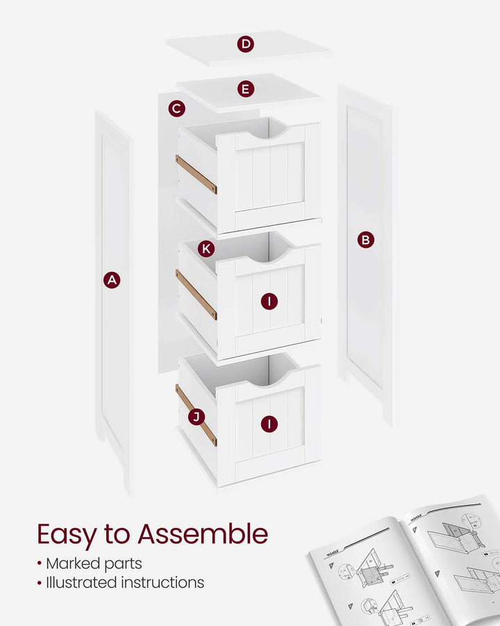 3 Drawers Floor Cabinet