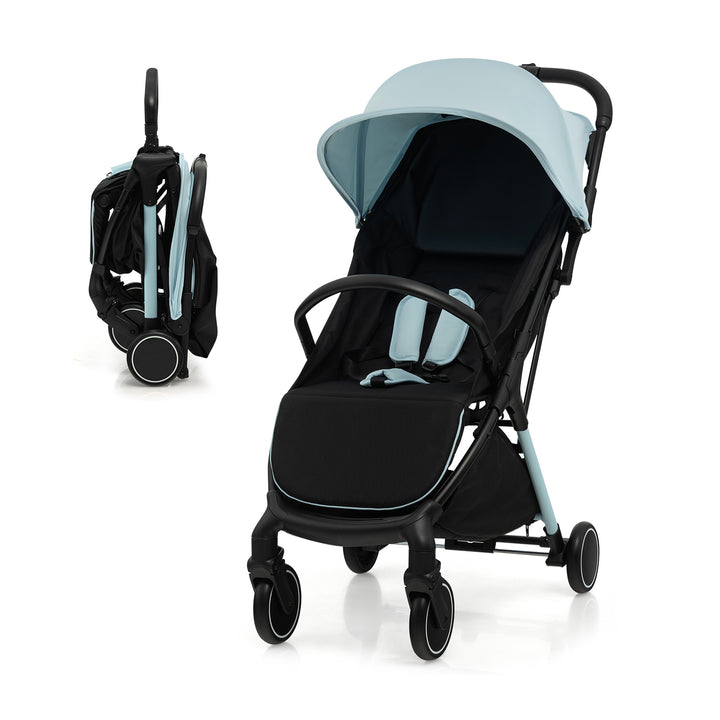 Lightweight Baby Stroller with Detachable Seat Cover-Blue