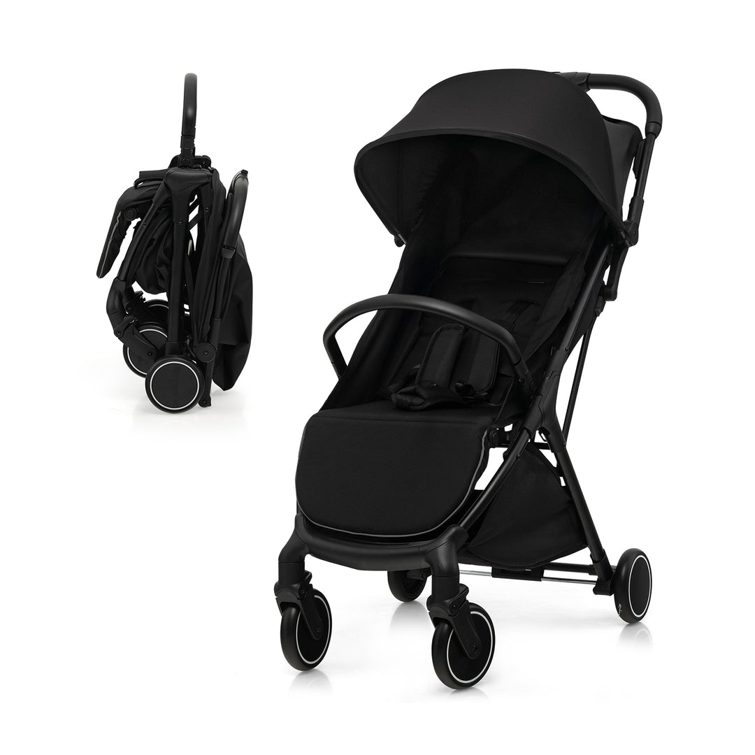 Lightweight Baby Stroller with Detachable Seat Cover-Black