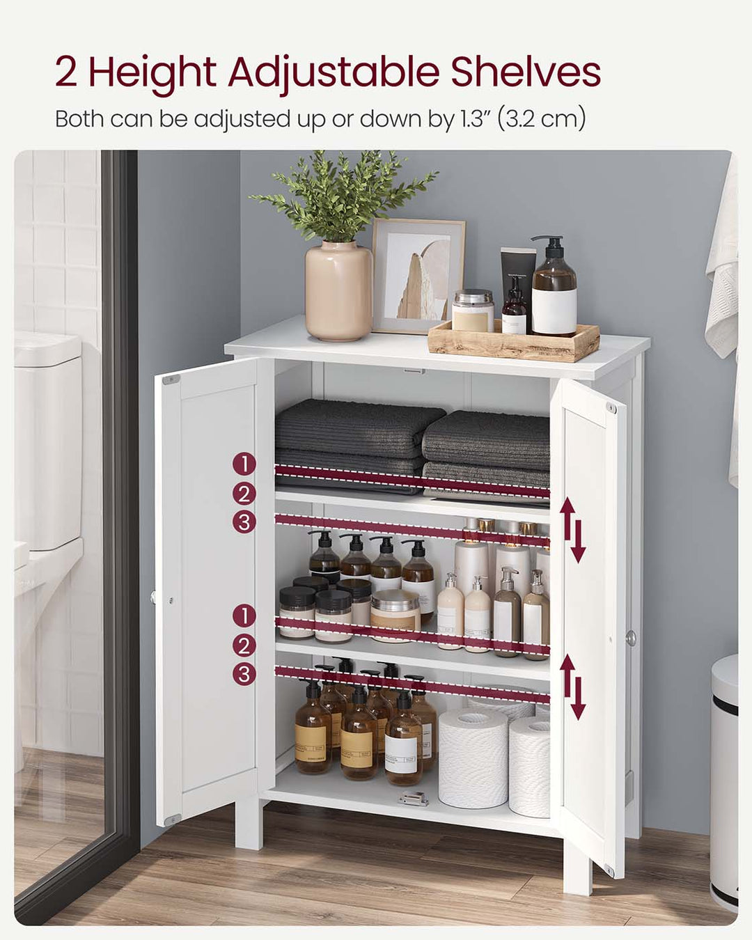 Double Door Bathroom Cabinet