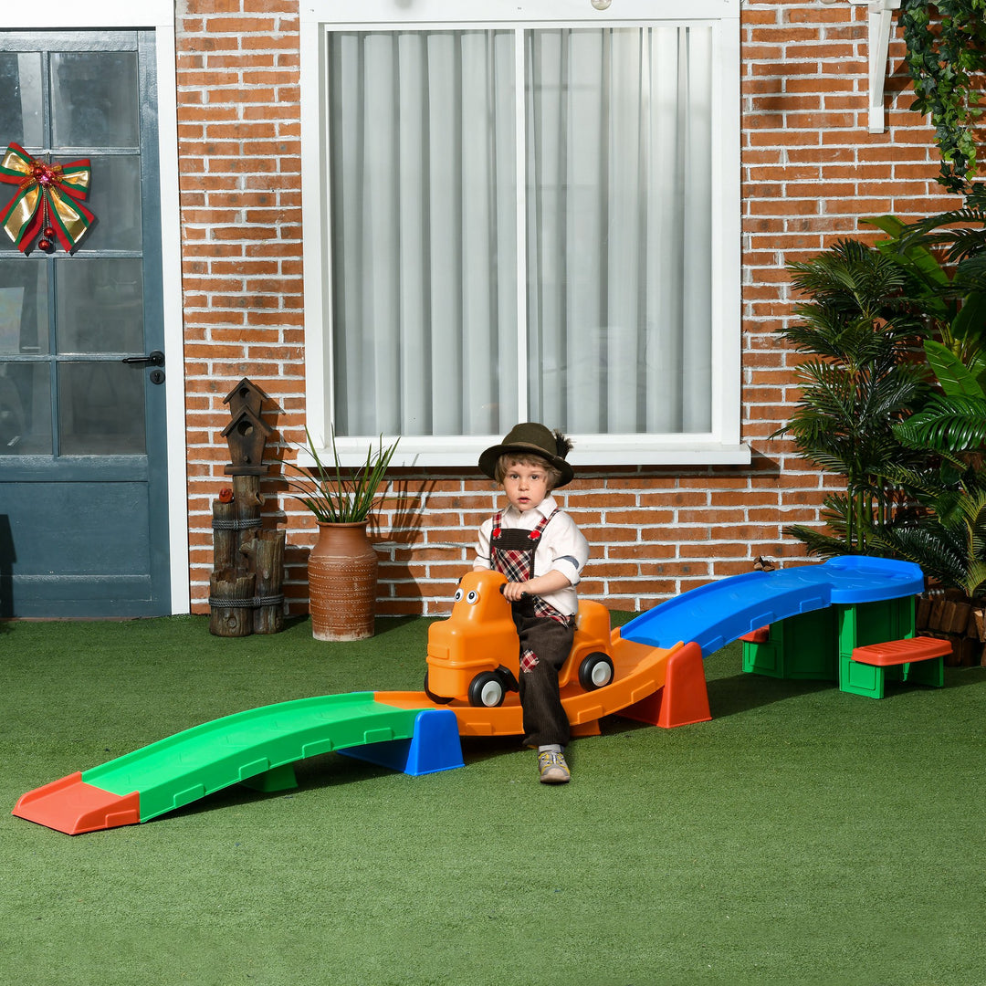 4 Piece Up and Down Roller Coaster for Kids, Indoor Outdoor Play, Gift for Aged 2-5 Years Old