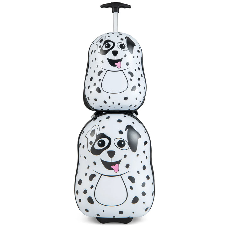 Kids Luggage Set with Wheels- White, Black